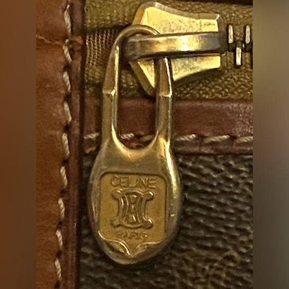 CELINE Vintage Brown Macadam M92 Wristlet/Clutch bag - Picture 4 of 14